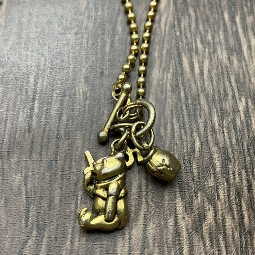 Disney Winnie The Pooh Earring Set 5 Pairs And Pooh Necklace